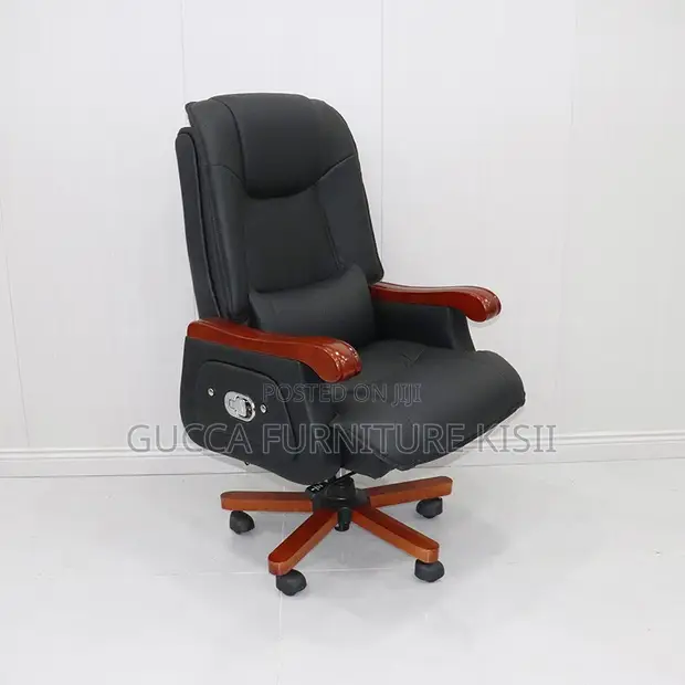Modern Leather Swivel Office Chair - 1