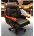 Modern Leather Swivel Office Chair - 3