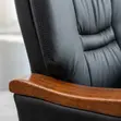 Modern Leather Swivel Office Chair - 4