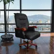 Modern Leather Swivel Office Chair - 5