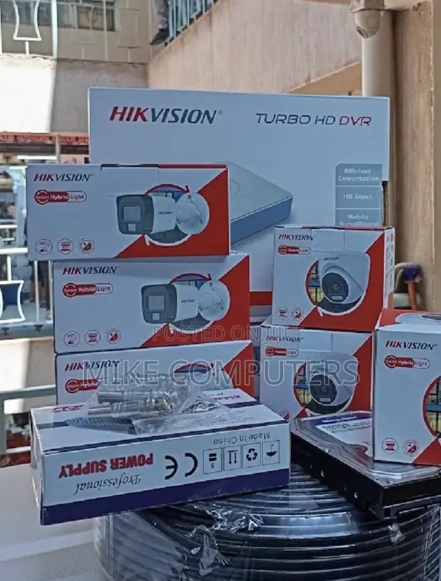 Hikvision 4-Cam Full HD Smart Hybrid Color Night Vision CCTV Kit - 1
