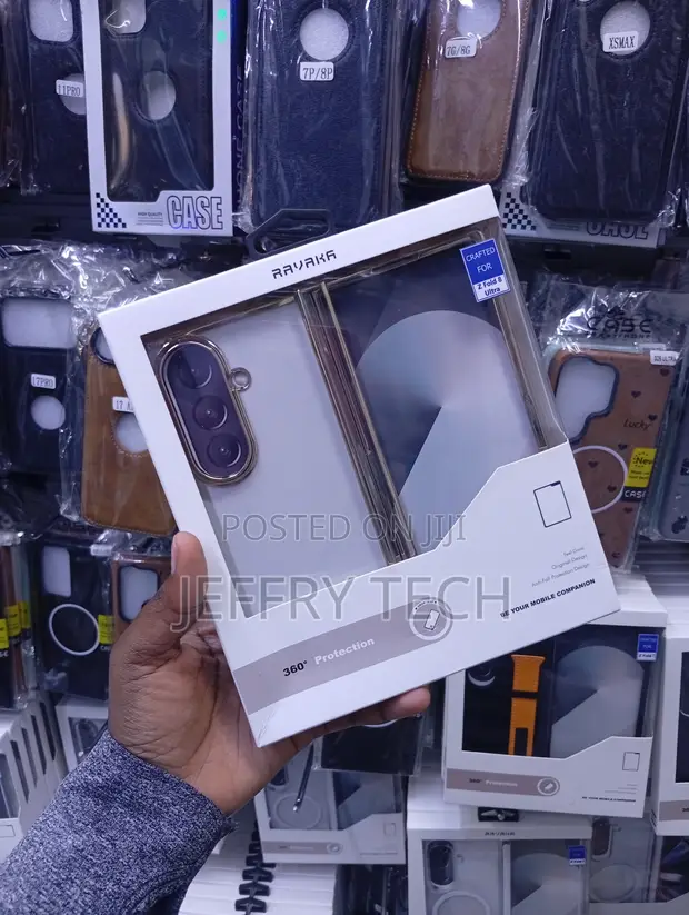 Ravaka Clear Gold Trim Case for Samsung Galaxy Z Fold 8 Ultra - 1