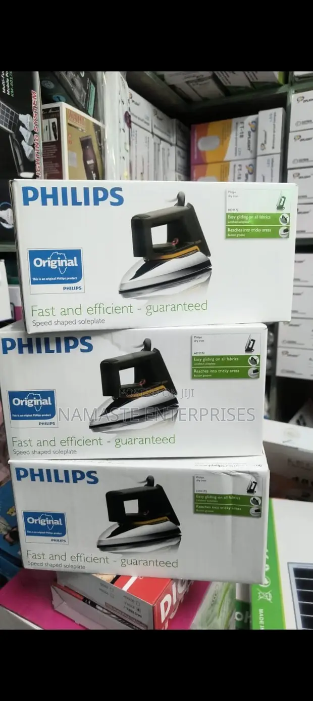 Original Philips HD1172 1000W Dry Iron - Non-Stick - 1