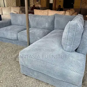 5 Seater Steel Grey Sectional Sofa - Free Delivery