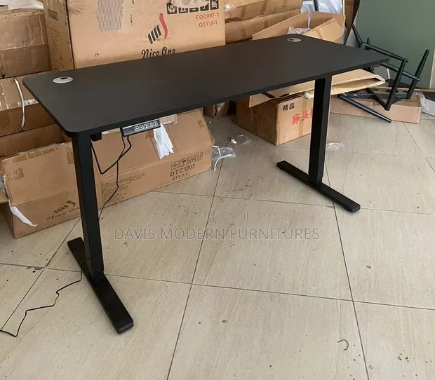 Black Electric Height-Adjustable Standing Desk - 1