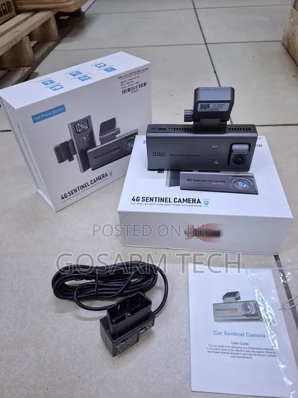 4G Sentinel Dual Lens Dashcam Ubox Vehicle Camera - 1