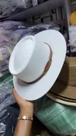 White Cute Stylish Men's Straw Hat - Yu - 3