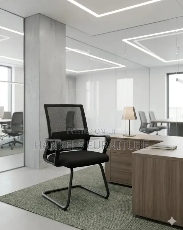 Mesh Waiting Chair | Modern Office Reception Seating - 1