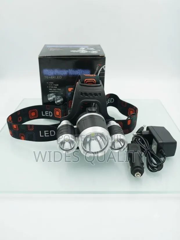 Rechargeable LED Headlamp with Triple Lamp - 1