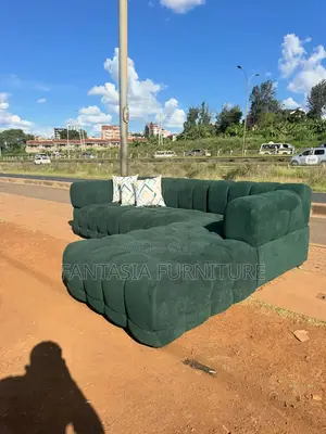 5 Seater Dark Green Bubble Sofa