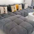 Brand New 5 Seater Grey Bubble Sofa - 2