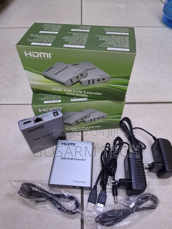 HDMI KVM Extender 60M with USB Audio - Full HD Over CAT5e/CAT6 - 1