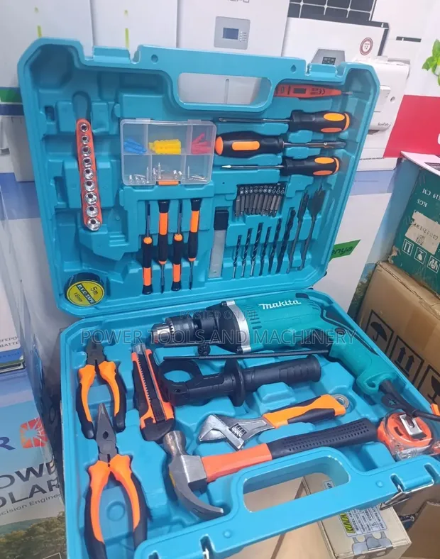 Makita Electric Drill and Accessories Tool Kit - 1