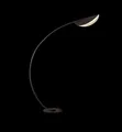 Adjustable Curved Floor Lamp - Blue/Black with Copper Accents - 2