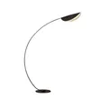 Adjustable Curved Floor Lamp - Blue/Black with Copper Accents - 4