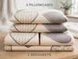 4pc Printed Cotton Bedsheet Set - 4x6 / 5x6 / 6x6 - 2