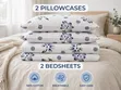 4pc Printed Cotton Bedsheet Set - 4x6 / 5x6 / 6x6 - 3