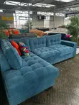 5 Seater Grey L-Shaped Sofa - 2