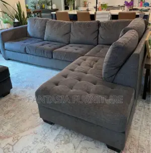 5 Seater Slate Grey Corner Sofa