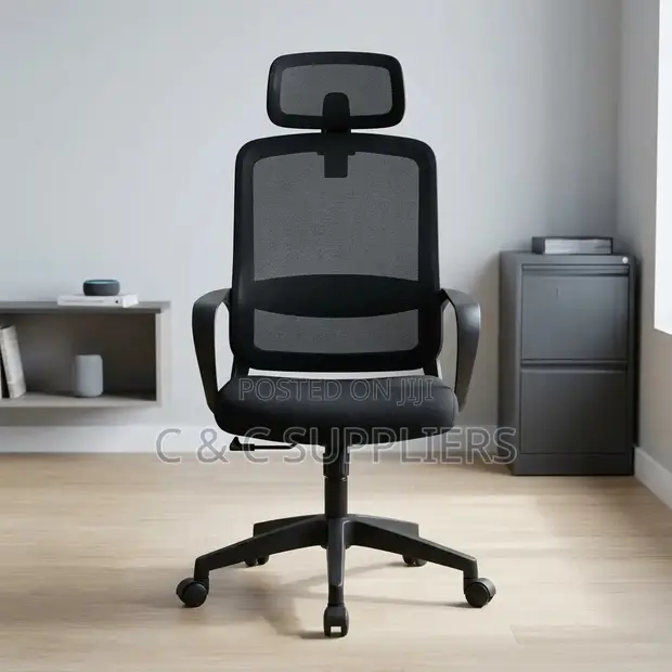 Ergonomic Mesh Secretary Chair - Black - 1