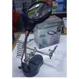 Magnifying Lamp with Solder Gun Holder & Light