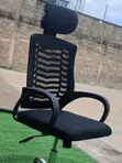Secretarial Mesh Office Chair with Headrest - 2
