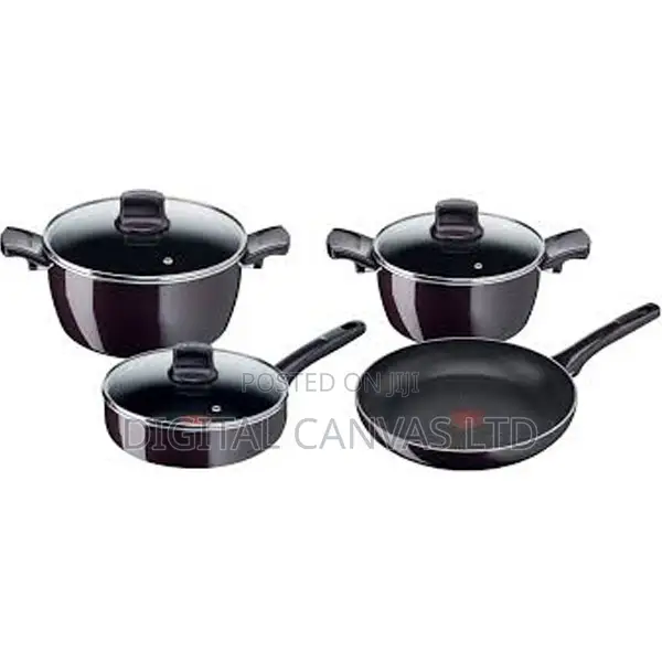 Tefal G6 Super Cook 7-Piece Cookware Set - Black - 1