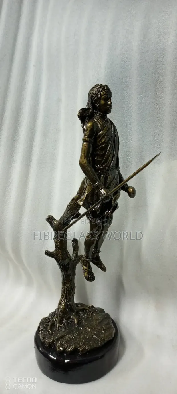 Jumping Maasai Man Sculpture - 1