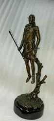 Jumping Maasai Man Sculpture - 2