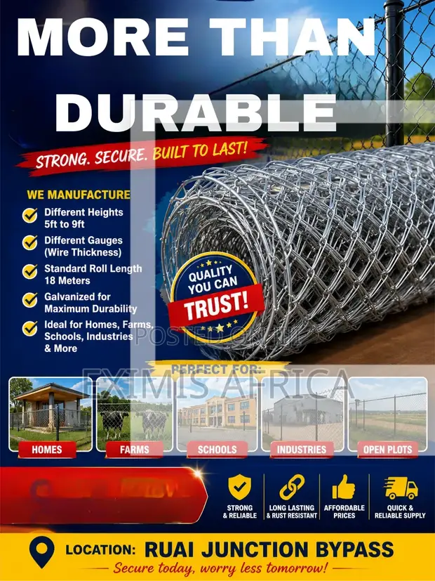 5ft Galvanised Chainlink Fence, Gauge 16, 80x80mm Mesh - 1