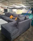 5 Seater L-Shaped Sofa - Charcoal Grey - 1