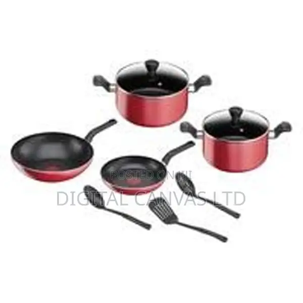 Tefal G6 Super Cook Red 9-Piece Cookware Set - 1