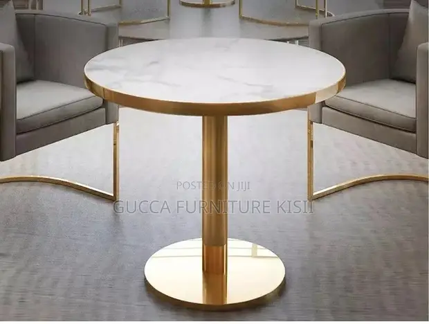 Modern Round Marble Dining Table - 1