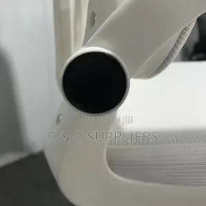 White Modern Desk Chair with Flip-Up Arms