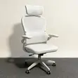 White Modern Desk Chair with Flip-Up Arms - 4