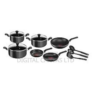 Tefal G6 SuperCook 11-Piece Black Marble Cookware Set