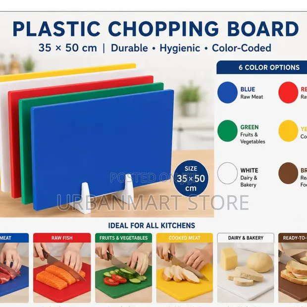 Premium Plastic Cutting Board 35x50cm - 1