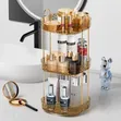 2-Layer 360° Rotating Makeup Storage Rack Organizer - 5