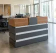 1.4M Custom Reception Desk - Brown - 4