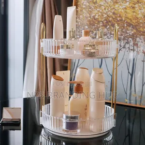 2 Layer Rotating Makeup Storage Rack