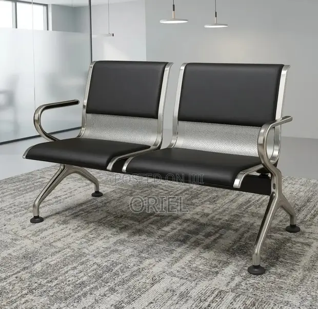 2-Seater Padded Office Bench - 1