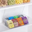 8 Slot Tea Bag & Coffee Organizer Container with Removable Divider - 1