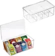 8 Slot Tea Bag & Coffee Organizer Container with Removable Divider - 4