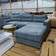 Brand New 5 Seater Grey Fabric L-Shaped Sofa - Free Delivery - 1