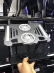 Metallic Laptop Stand with 2 Fans - 1