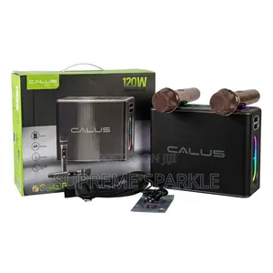 CALUS 120W Portable Bluetooth Speaker with Dual Wireless Microphones