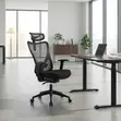 Ergonomic Swivel Recliner Office Chair - Black Fabric - 4