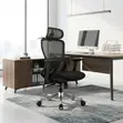 Ergonomic Swivel Recliner Office Chair - Black Fabric - 5