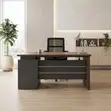 Executive Home Office Desk with Drawer - 140cm Brown - 3
