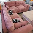 5 Seater Tufted Butterfly Sofa - Dusty Pink - 2